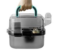 Sac de transport pour hérisson - 21 x 21 x 18 cm - Sac de transport léger pour chinchilla avec poignée - Mallette de grande capacité et bouteille d'eau - Accessoire de voyage pour hamsters