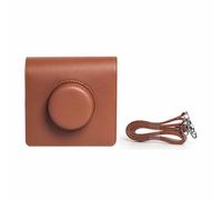 Sac de transport pour Instax Wide EVO, sac de rangement portable pour appareil photo avec bandoulière, housse de protection en cuir PU, organisateur de voyage, marron, Sacoche bandoulière pour Instax