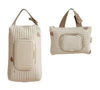Sac de transport pour lingettes humides en forme d'ours brodé pour landau, accessoire pratique pour les soins de bébé, sac de rangement pour lingettes humides, grand pour les familles