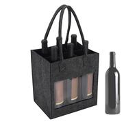 Sac de transport pour liqueur | avec poignée - Sac de transport de vin en feutre, sac de transport étanche pour voyage, rangement sécurisé pour 6 bouteilles - Rouge - Pour les activités de plein air