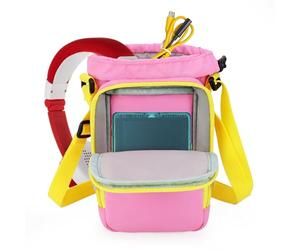 Sac de Transport pour Lunii FLAM Baladeur d'histoires, avec Compartiment pour Casque, Bandoulière Réglable (Rose)
