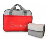 Sac de Transport pour Machine à Coudre - Protection & Praticité(...) - Rouge et gris