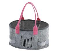 Sac de transport pour musique, étui de rangement élégant en feutre extra espace, 26 x 17 x 15 cm, portable robuste et multifonctionnel pour jeux de démarrage et organisation de voyage, rose, Refer to