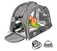 Sac De Transport pour Oisaux avec Perchoir Et Plateau,33 * 24 * 26CM Cage A DosDe Voyage pour Oisaux,Sac De Voyage pour Oiseaux,Sac De Transport pour Perroquet pour Oiseaux