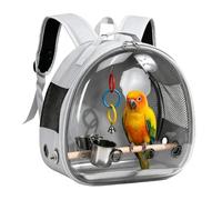 Sac de transport pour oiseaux avec mangeoire pour perchoir | Sac à dos de transport pour perroquet, petite et moyenne taille, conure sauvage, pinson, vacances, camping, pique-nique