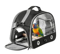 Sac de transport pour oiseaux avec plateau en acier inoxydable et perche, boîte de transport pour oiseaux, perméable à l'air, pour perruches, perruches, petits animaux, boîte de transport pour oiseaux