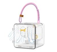 Sac de transport pour oiseaux - Boîte de transport conure, récipient d'alimentation, boîte de transport pour animaux, abri ventilé résistant aux fuites, logement compact pour animaux de compagnie |
