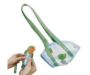 Sac de transport pour oiseaux - Harnais anti-fuite - Harnais pour perroquets avec poignée | Calopsittes, perruches, inséparables, intérieurs, promenades, parcs, jardins