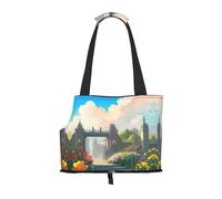 Sac de transport pour petit animal de compagnie à l'extérieur de la porte du château adapté pour les centres commerciaux, les avions, les bus et les métros