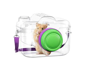 Sac De Transport pour Petits Animaux | Forme Caméra pour Hamster,Cage De Voyage pour Lapin | pour Amoureux des Animaux Gardiens Voyageurs Camping Parc Visite Vétérinaire Voyage en