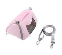 Sac de Transport pour Petits Animaux Respirant, Sac de Transport pour Hamster, Gerbille, Rat, Furet, Sac de Voyage et d’extérieur à Ventilation en avec bandoulière pour (Rose)