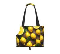 Sac de transport pour petits chiens, chats et lapins avec imprimé citrons tropicaux frais