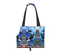 Sac de transport pour petits chiens, chats et lapins avec imprimé « The Sea, the Killer Whales »