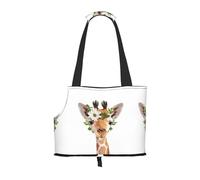 Sac de transport pour petits chiens, chats et lapins - Imprimé girafe