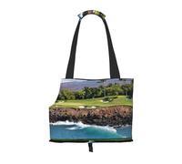 Sac de transport pour petits chiens, chats et lapins - Imprimé parcours de golf - Motif hawaïen