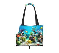 Sac de transport pour petits chiens, chats et lapins - Imprimé poissons tropicaux