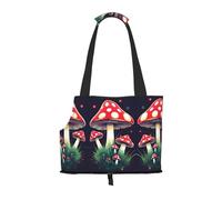 Sac de transport pour petits chiens, chats et lapins - Motif champignons magiques