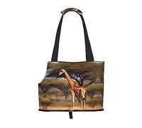 Sac de transport pour petits chiens, chats et lapins - Motif girafe d'Afrique