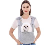 Sac de transport pour petits chiens et chats - Sac de transport anti-anxiété face à l'avant, sangle de poitrine réglable avec rembourrage en coton, sac de transport mains libres réduisant les douleurs