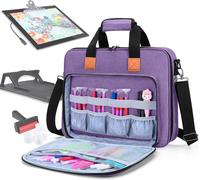 Sac De Transport Pour Tablette Lumineuse A4 Et Outils De Peinture De Diamant, Rangement Pour Diamond Painting Accessoires, Violet