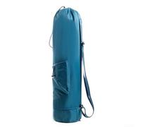 Sac de transport pour tapis de yoga avec sangle réglable et porte-bouteille d'eau en tissu imperméable pour garder votre tapis sec et sécurisé pendant le voyage (bleu)