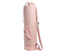 Sac de transport pour tapis de yoga avec sangle réglable et porte-bouteille d'eau en tissu imperméable pour garder votre tapis sec et sécurisé pendant le voyage (rose)