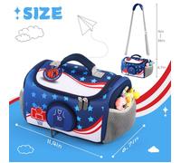 Sac de Transport pour Toniebox et Accessoires, Étui de Rangement pour Figurine Tonies, Housse de Protection, Bleu Foncé