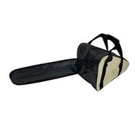 Sac de transport pour tronçonneuse - Pour outils - Support de scie électrique - En tissu Oxford durable - Rangement multi-poches pour réparations ou construction - 60 x 23 x 40 cm - Noir et beige - 1