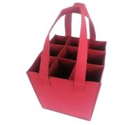Sac de transport pour vin | Sac à vin isotherme et anti-fuite en feutre pour 9 bouteilles - Sac à vin pour le voyage - Pique-nique, portable, anti-fuite - Par , rouge, 1 stück (1er Pack