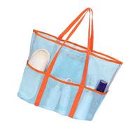Sac de transport pratique en polyester pour cosmétiques, sac de douche, sac à vêtements, design portable pour le camping, les fêtes de piscine, bleu