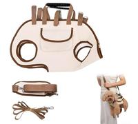 Sac de transport réglable pour petits chiens et chats avec rembourrage confortable et doublure sécurisée en tissu Oxford pour les voyages et la mobilité (m, marron)