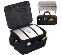 Sac de transport rembourré pour barbecue Cuisinart CGG-306 de style chef, 600D, résistant à l'eau, portable, au gaz propane avec poches pour bouteilles de propane et autres accessoires de cuisson,