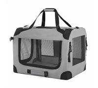 Sac de transport respirant avec poches, tapis amovible, bande réfléchissante, 72 x 52 x 52 cm, gris