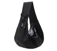 Sac de Transport réversible pour Chiot - Sangle Mains Libres pour Petits Chiens et Chats, Harnais de sécurité de Voyage (Noir)