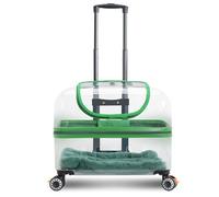 Sac de transport rigide pour chat - Poussette de voyage pour chien - Avec roulettes - Fermeture éclair - Pour l'extérieur - Pour chat