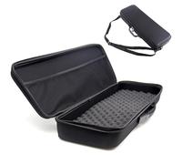 Sac de transport robuste pour canne à pêche - Sac de rangement multi-poches pour outils de pêche - Sac compact avec bandoulière amovible, barres sûres et de moulinet