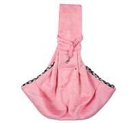 Sac de Transport Sling pour Chiens de Petite Taille et Chats, Sac de Voyage extérieur en Polyester Mains Libres Crossbody Rose à Bretelle de 4,7 Pouces / 12 cm, idéal pour la Promenade Quotidienne