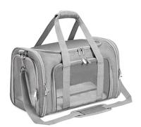 Sac de transport souple pour chat/chien/animal de compagnie, sac de transport pliable pour grands chats/petits chiens avec bandoulière et tapis amovible, sac de transport en maille, jusqu'à 7,3 kg