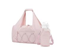Sac de transport spacieux avec support pour tapis de yoga et compartiment pour bouteille d'eau, idéal pour les voyages et les activités de fitness, Rose, Taille unique pour tous