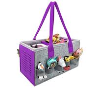 Sac de transport spécialement conçu pour la Toniebox, pour transporter et protéger le kit de démarrage et les accessoires Tonie - Peut contenir 20 à 30 poupées numériques Tonie (violet)