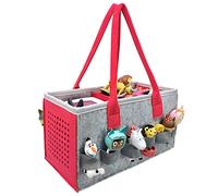 Sac de transport spécialement conçu pour Toniebox, sac mort pour le transport et la protection du kit Tonie Starter et accessoires, peut contenir 20 à 30 poupées numériques Tonie (rouge)