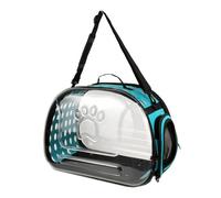 Sac de transport transparent à bulles pour chat et chiens de petite et moyenne taille - Bleu - Taille L