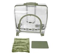 Sac de Transport Transparent pour Animaux de Compagnie, Tige rétractable, Valise à roulettes Portable pour Chat, Roue silencieuse pour Voyage, Marche, Vue panoramique ensoleillée,