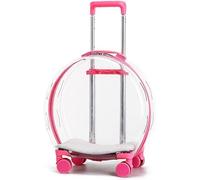 Sac de transport transparent pour chien, valise imperméable avec roues en caoutchouc pour animaux de compagnie de petite et moyenne taille, lapins, gros chats, chiots
