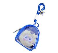 Sac de transport transparent pour figurines - Vitrine portable pour objets de collection - Sac de rangement anti-poussière pour écouteurs - Vitrine de collection avec fermeture éclair - Li, bleu, Voir