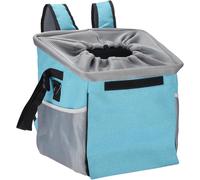 Sac de Transport Vélo pour Chien et Chat - Panier Guidon Pliable et Imperméable avec Coussin Confortable - Bleu