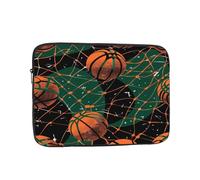 Sac de transport vintage en filet de basket-ball pour ordinateur portable de 17" pour homme et femme, résistant à l'eau, résistant aux chocs