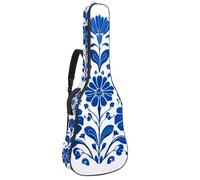 Sac de transport vintage pour guitare acoustique Motif fleur de lotus 101,6 cm 101,6 cm 106,7 cm avec double bandoulière réglable et boucle de suspension arrière, Multicolore 03., 42.9x16.9x4.7 in