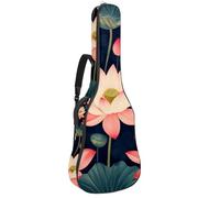 Sac de transport vintage pour guitare acoustique Motif fleur de lotus 101,6 cm 101,6 cm 106,7 cm avec double bandoulière réglable et boucle de suspension arrière, Multicolore 05, 42.9x16.9x4.7 in, Sac