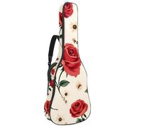 Sac de transport vintage pour guitare acoustique Motif fleur de lotus 101,6 cm 101,6 cm 106,7 cm avec double bandoulière réglable et boucle de suspension arrière, Multicolore 06, 42.9x16.9x4.7 in, Sac